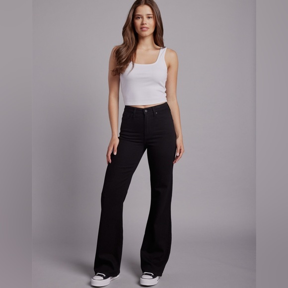 RSQ Denim - RSQ Womens High Rise Flare Jeans Black size 27